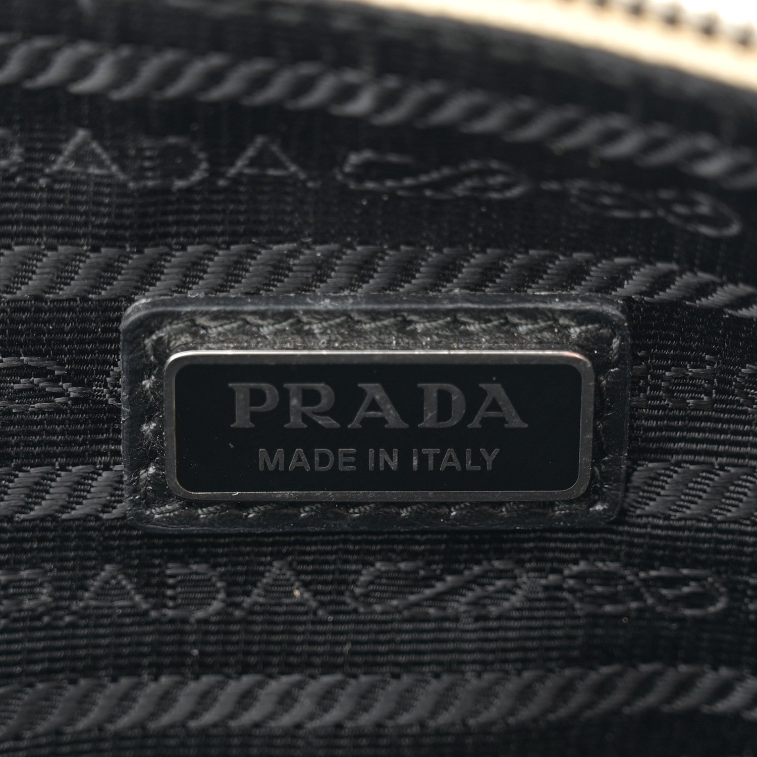 Prada Saffiano Cuir Triangle Logo Embossed Triangle Shoulder Bag White 6 of 16