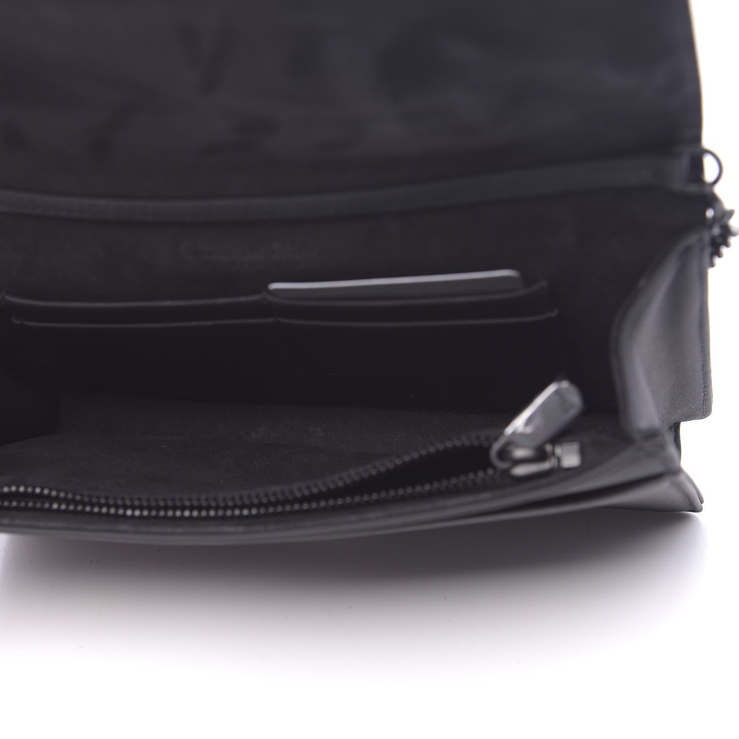 Christian Dior Ultra Matte Calfskin Diorama Wallet on Chain Pouch Black 5 of 11