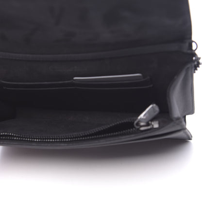 Christian Dior Ultra Matte Calfskin Diorama Wallet on Chain Pouch Black 5 of 11