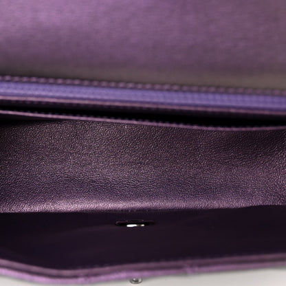 Chanel Iridescent Lambskin Quilted Mini Rectangular Flap Dark Purple 5 of 12