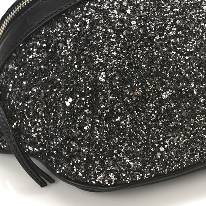 Saint Laurent Lambskin Glitter Belt Bag Metallic Black 8 of 9