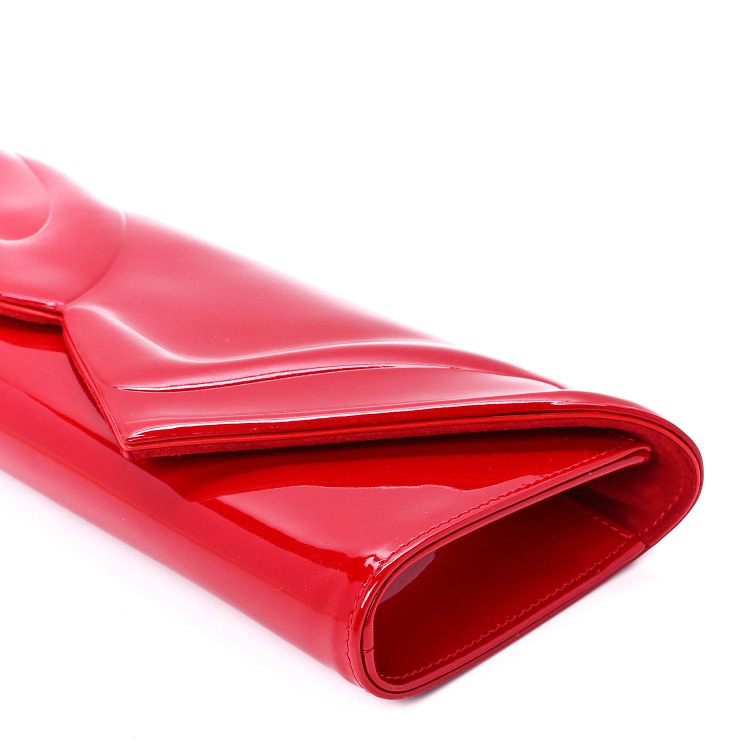 Christian Louboutin Patent So Kate Baguette Clutch Fraise 11 of 11