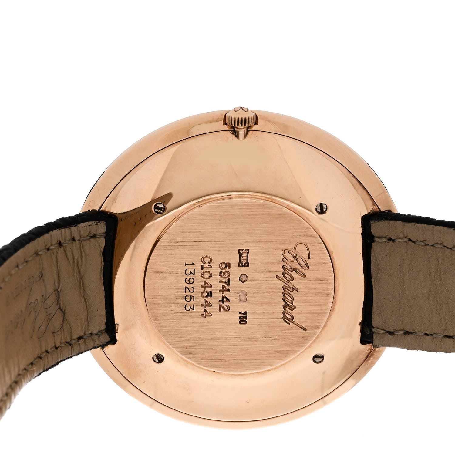 Chopard 18K Rose Gold Alligator 40mm Chopardissimo Quartz Watch 4 of 5