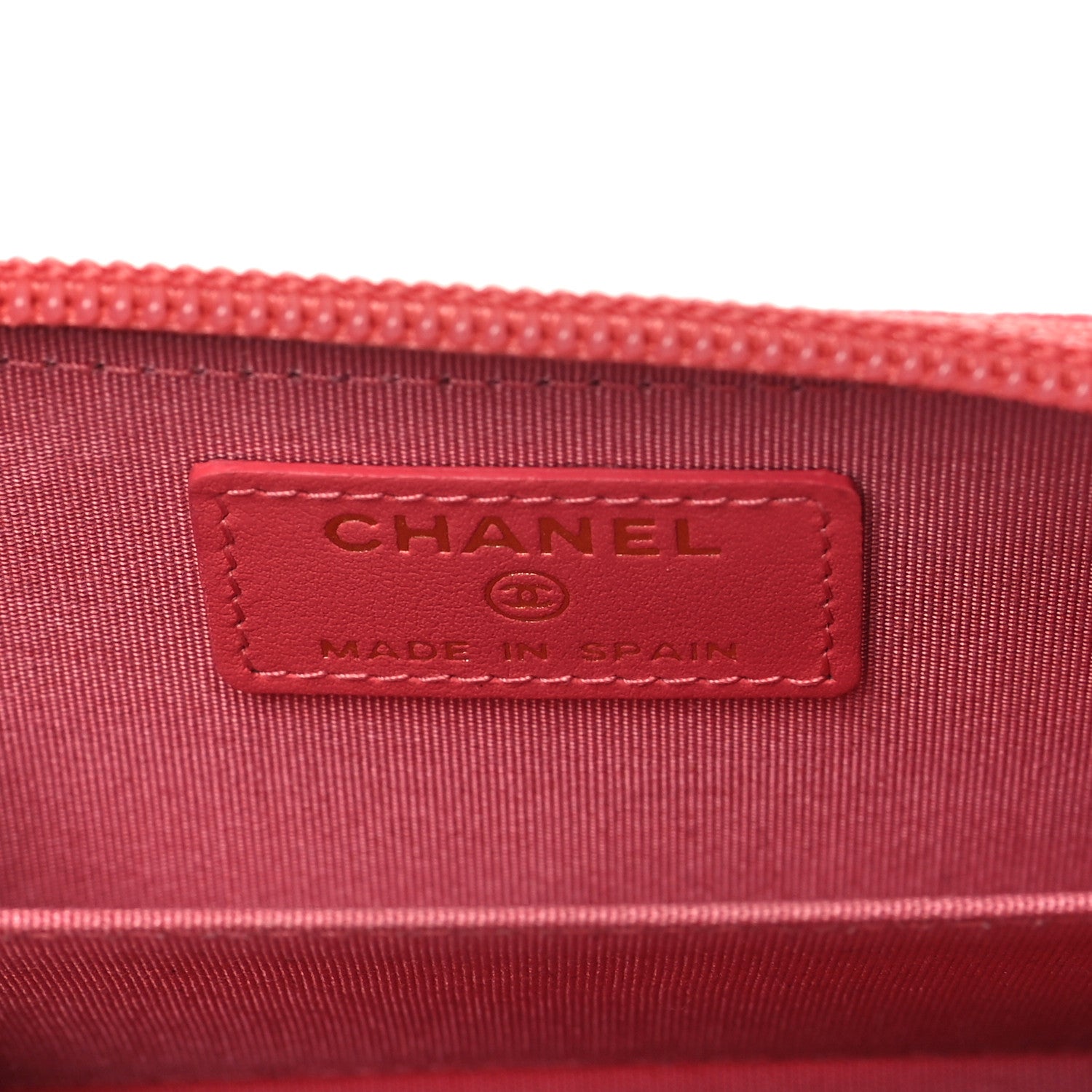 Chanel Caviar Quilted Boy Zip Around Coin Purse Wallet Pink 6 of 8