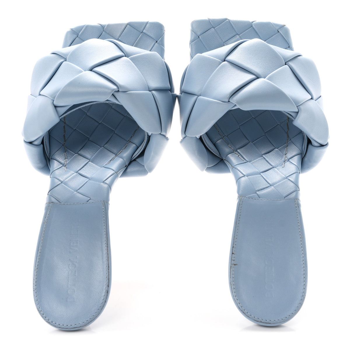 Bottega Veneta Nappa Maxi Intrecciato Lido Mule Sandals 38 Ice 2 of 8