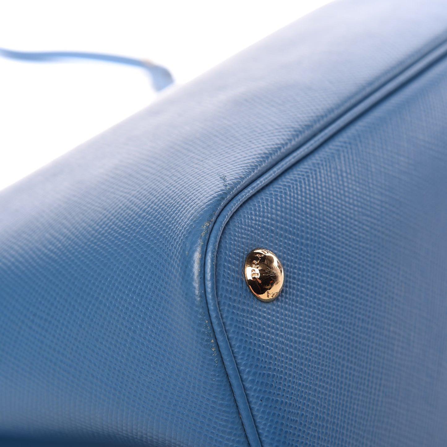 Saffiano Cuir Medium Double Bag Cobalto