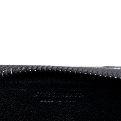 Bottega Veneta Grosgrain Intrecciato Zip Around Coin Purse Argento 4 of 4