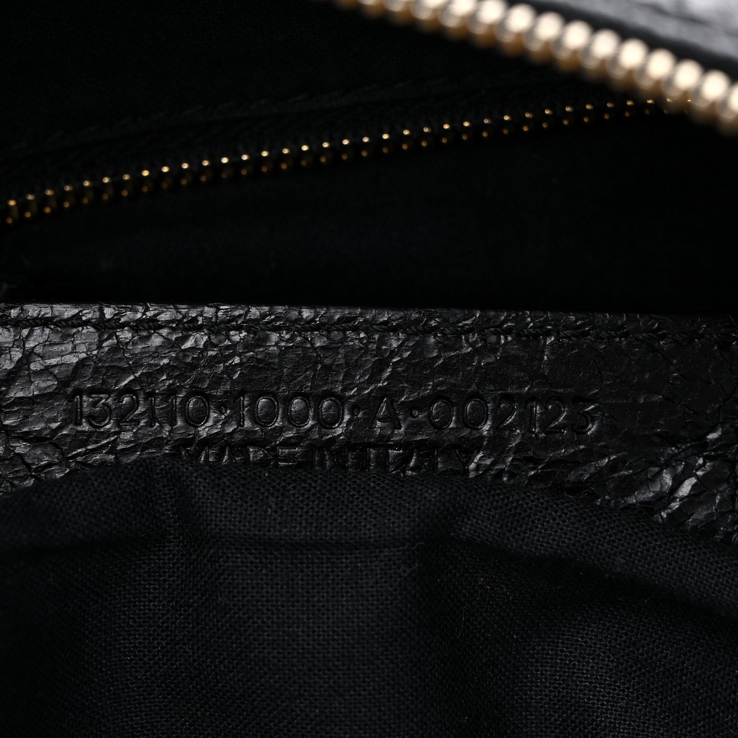 Agneau Classic Gold Hardware Work Black