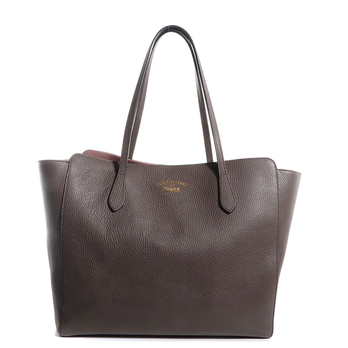 Dollar Calfskin Medium Swing Tote Grey Field Soft Pink