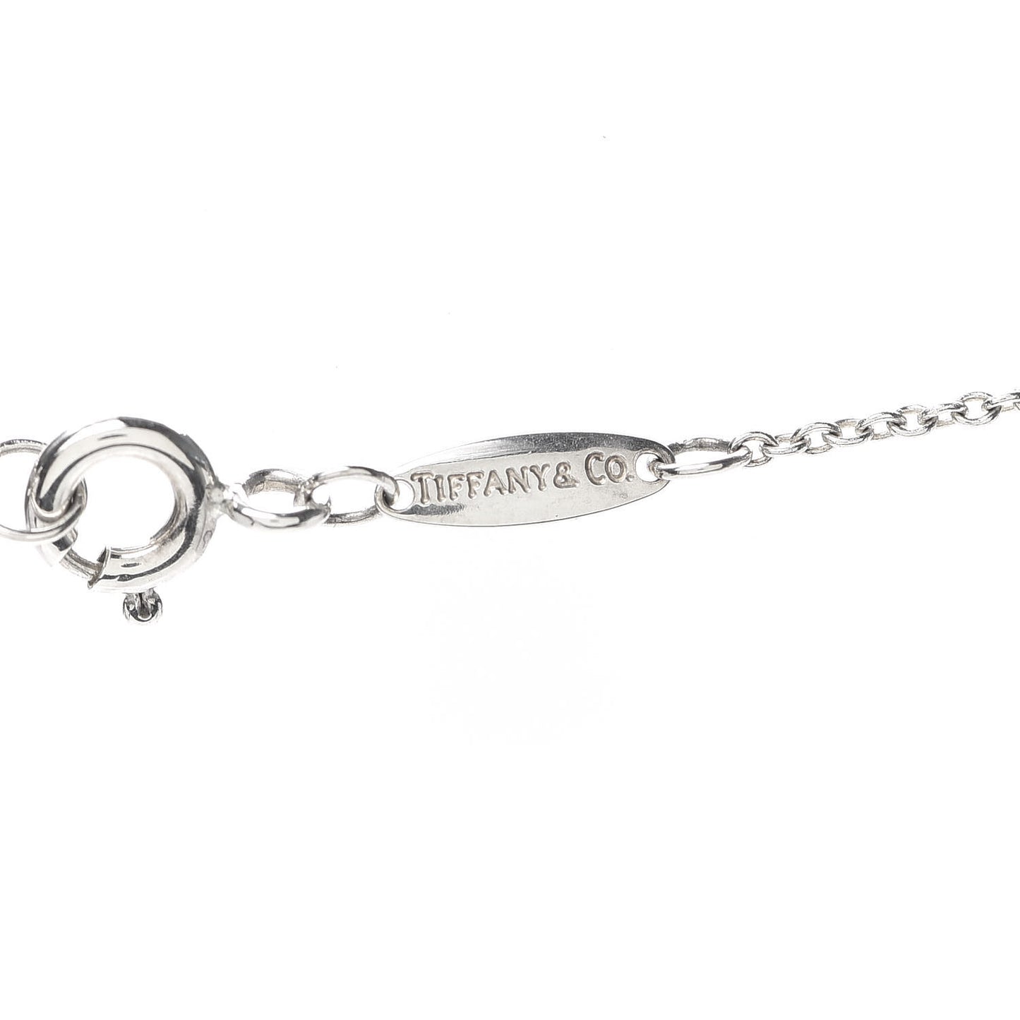 Sterling Silver Diamond 16mm Elsa Peretti Open Heart Pendant Necklace