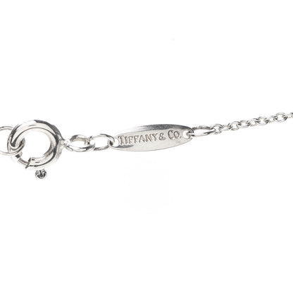 Tiffany Sterling Silver Diamond 16mm Elsa Peretti Open Heart Pendant Necklace 5 of 5