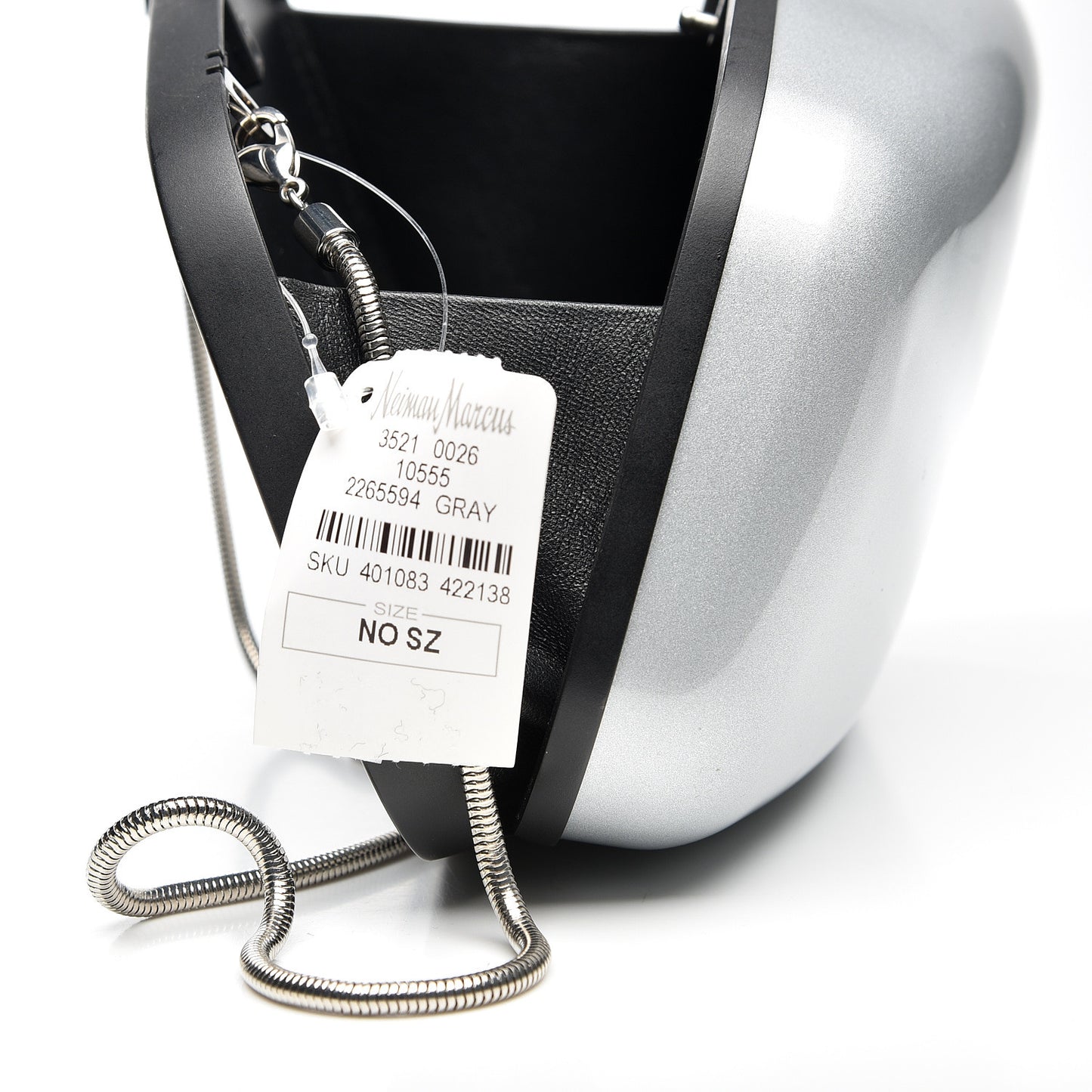 Metal Rear-View Mirror Case Silver Hardware