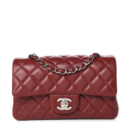 Chanel Caviar Quilted Mini Rectangular Flap Rouge Fonce 1 of 10