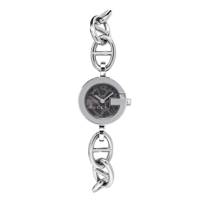 Gucci Stainless Steel 22mm G Charms Quartz Watch Brown 1 of 5