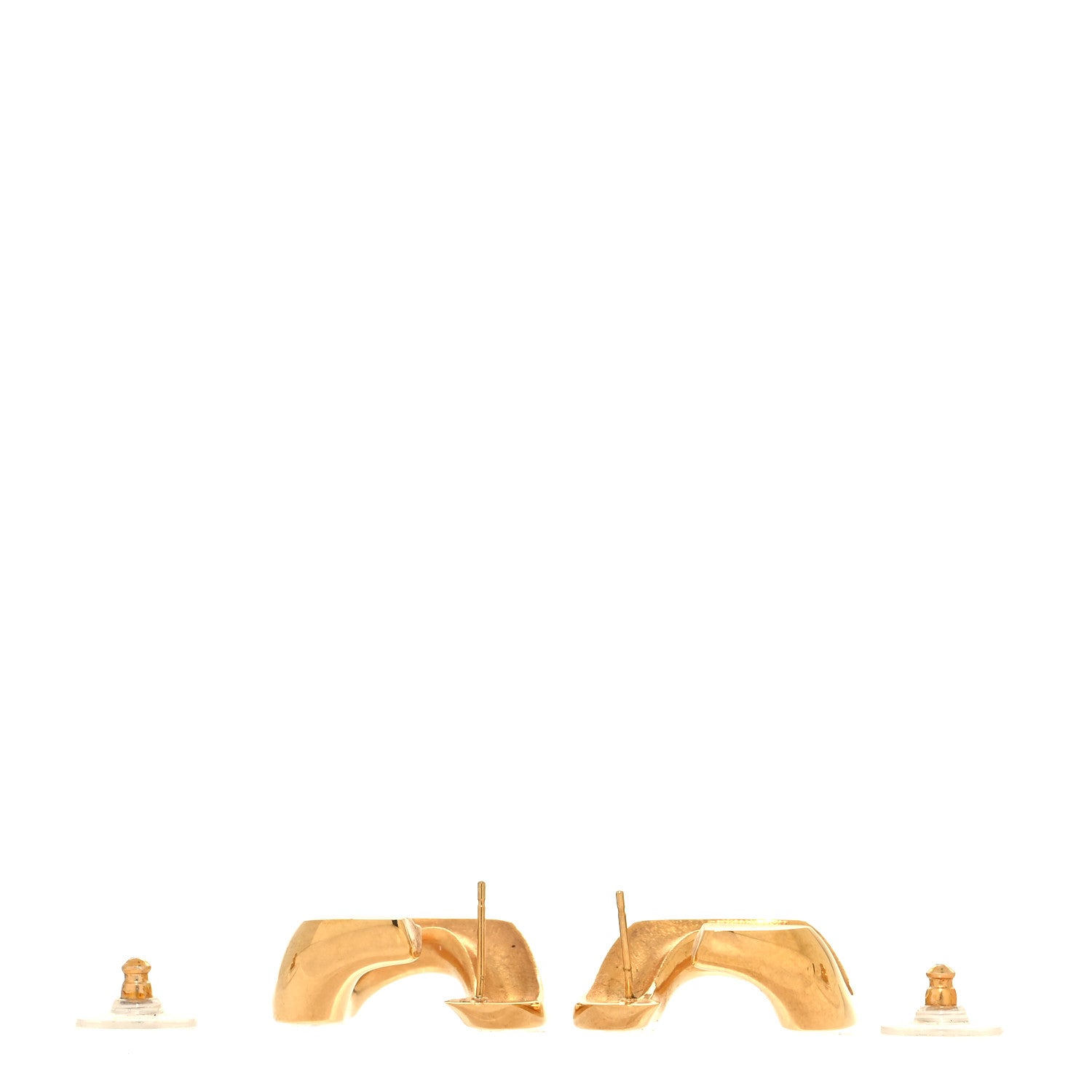 Saint Laurent Chain Link Earrings Gold 3 of 5