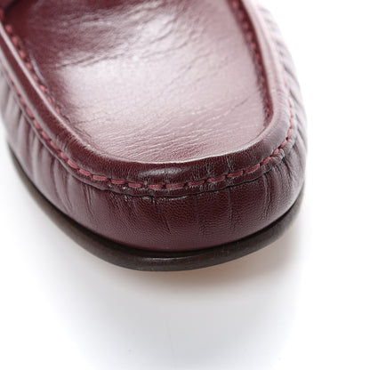 Gucci Goatskin Mens Horsebit Loafers 9 Bright Bordeaux 8 of 13