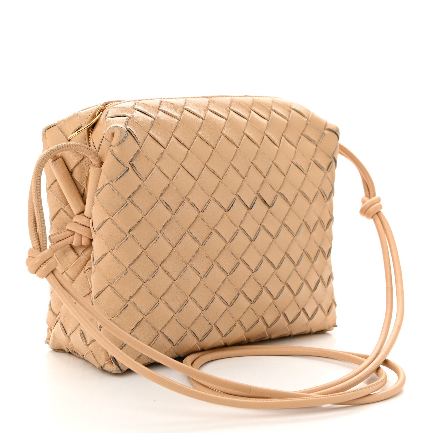 Bottega Veneta Nappa Intrecciato Small Loop Camera Bag Almond 3 of 9