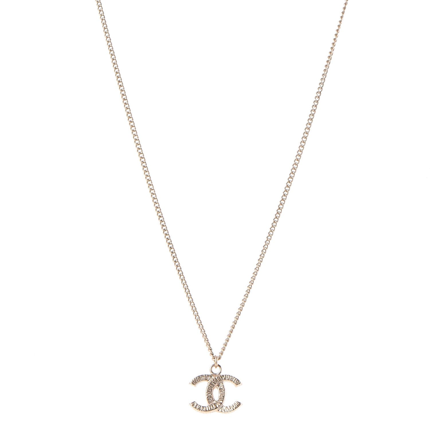 Chanel CC Pendant Necklace Gold 1 of 6