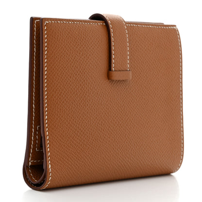 Hermes Epsom Bearn Compact Wallet Gold 3 of 9
