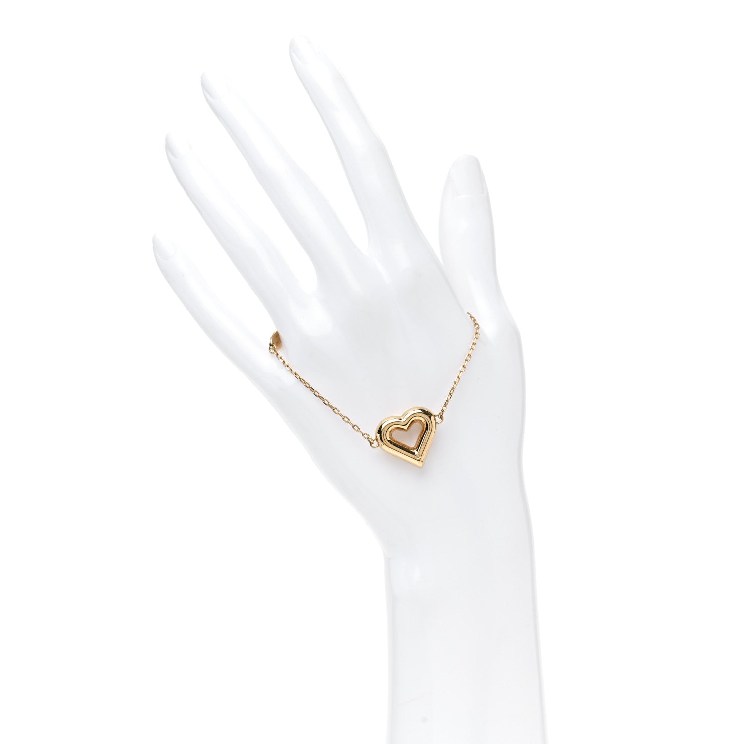 Louis Vuitton Metal LV And Me Heart Bracelet Gold 2 of 5