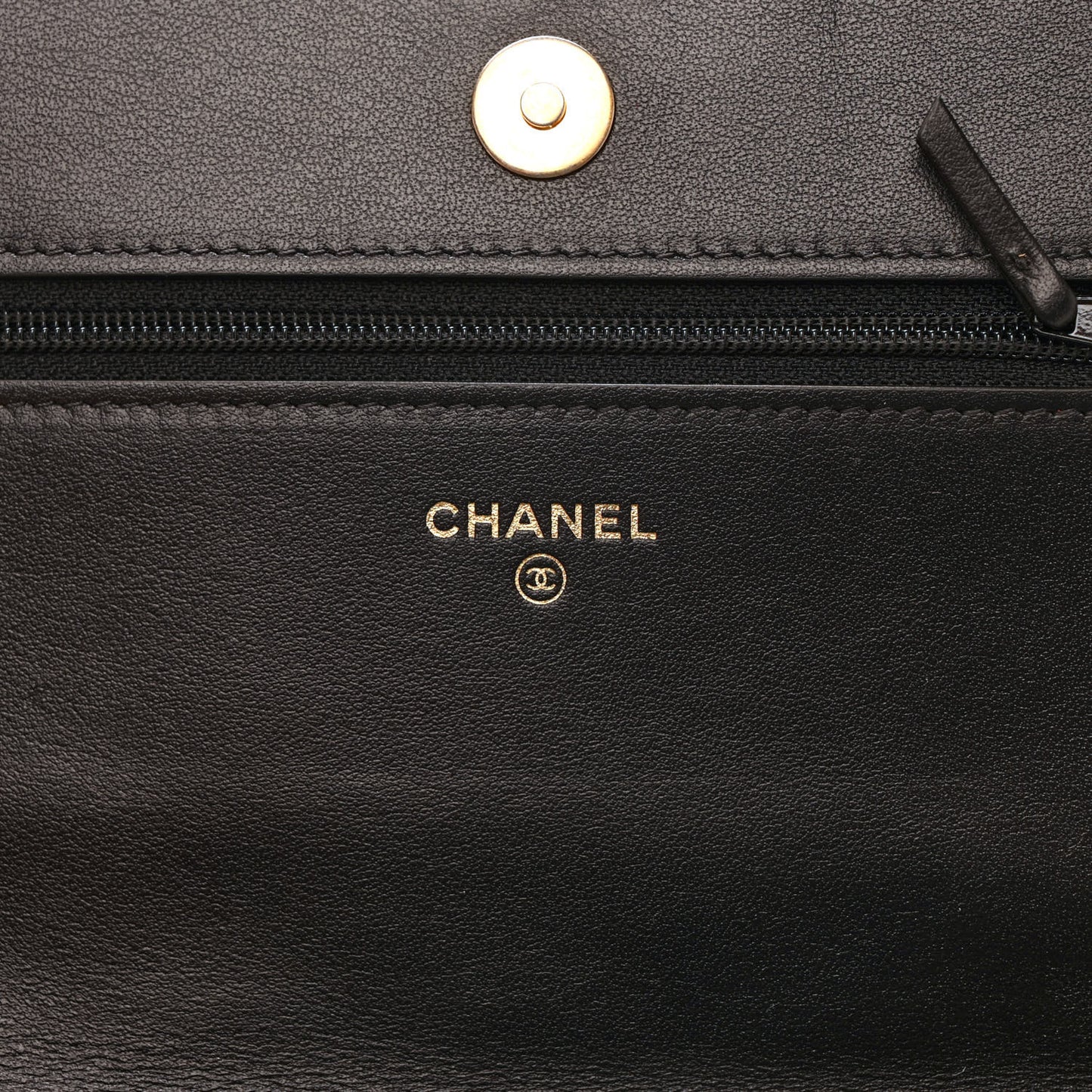 Caviar Quilted Boy Wallet On Chain WOC Black