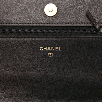 Chanel Caviar Quilted Boy Wallet On Chain WOC Black 6 of 10