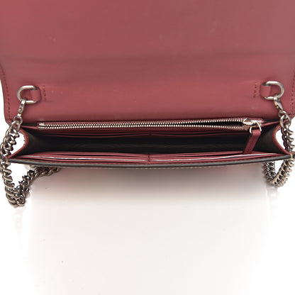 Gucci GG Supreme Monogram Blooms Chain Wallet Beige Multicolor Dry Rose 5 of 11