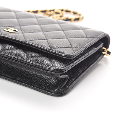 Chanel Caviar Quilted Wallet On Chain WOC Black 11 of 12