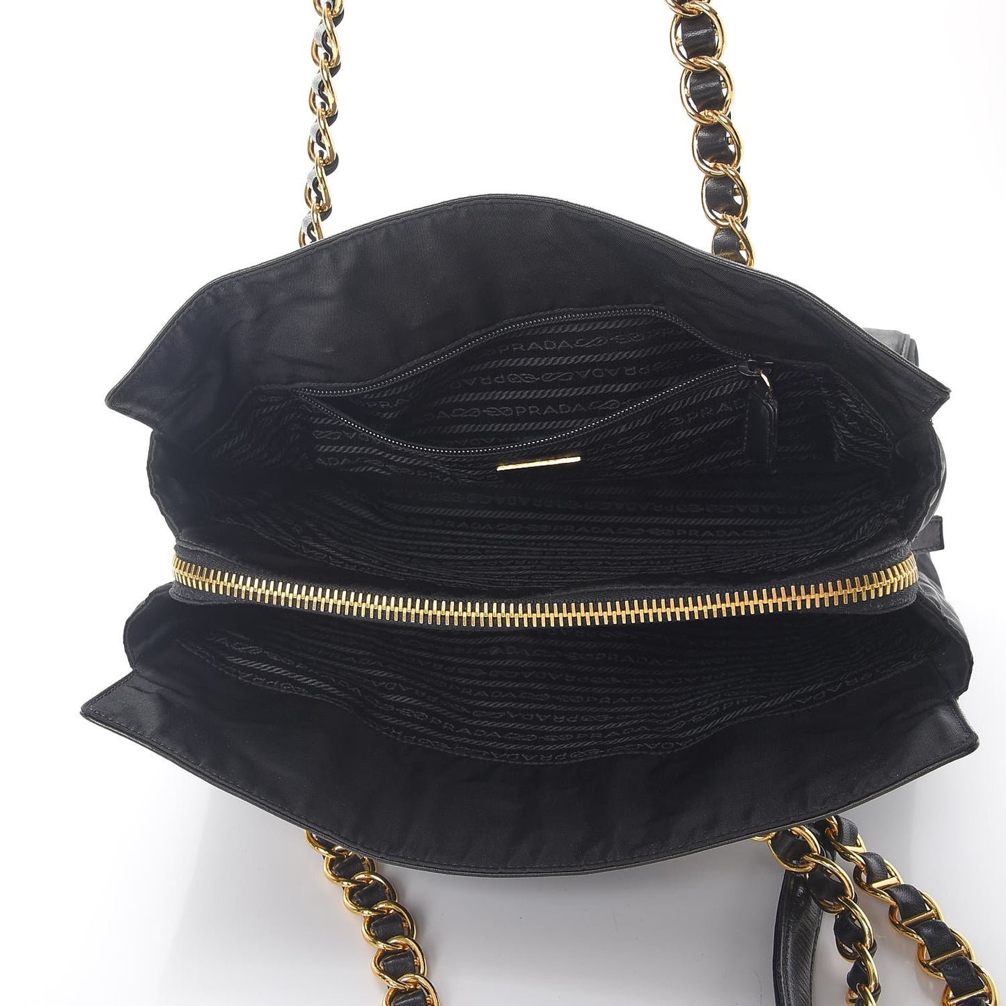 Nappa Chain Tote Black