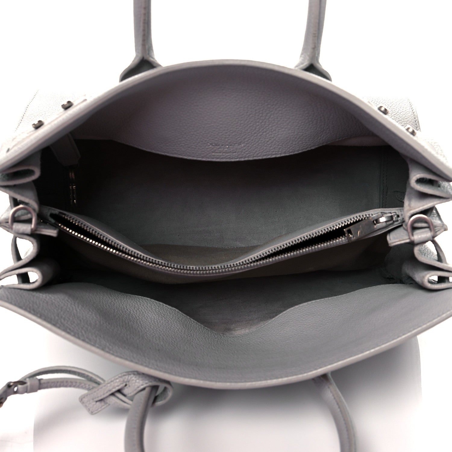 Saint Laurent Grained Calfskin Small Supple Sac De Jour Grey 5 of 10