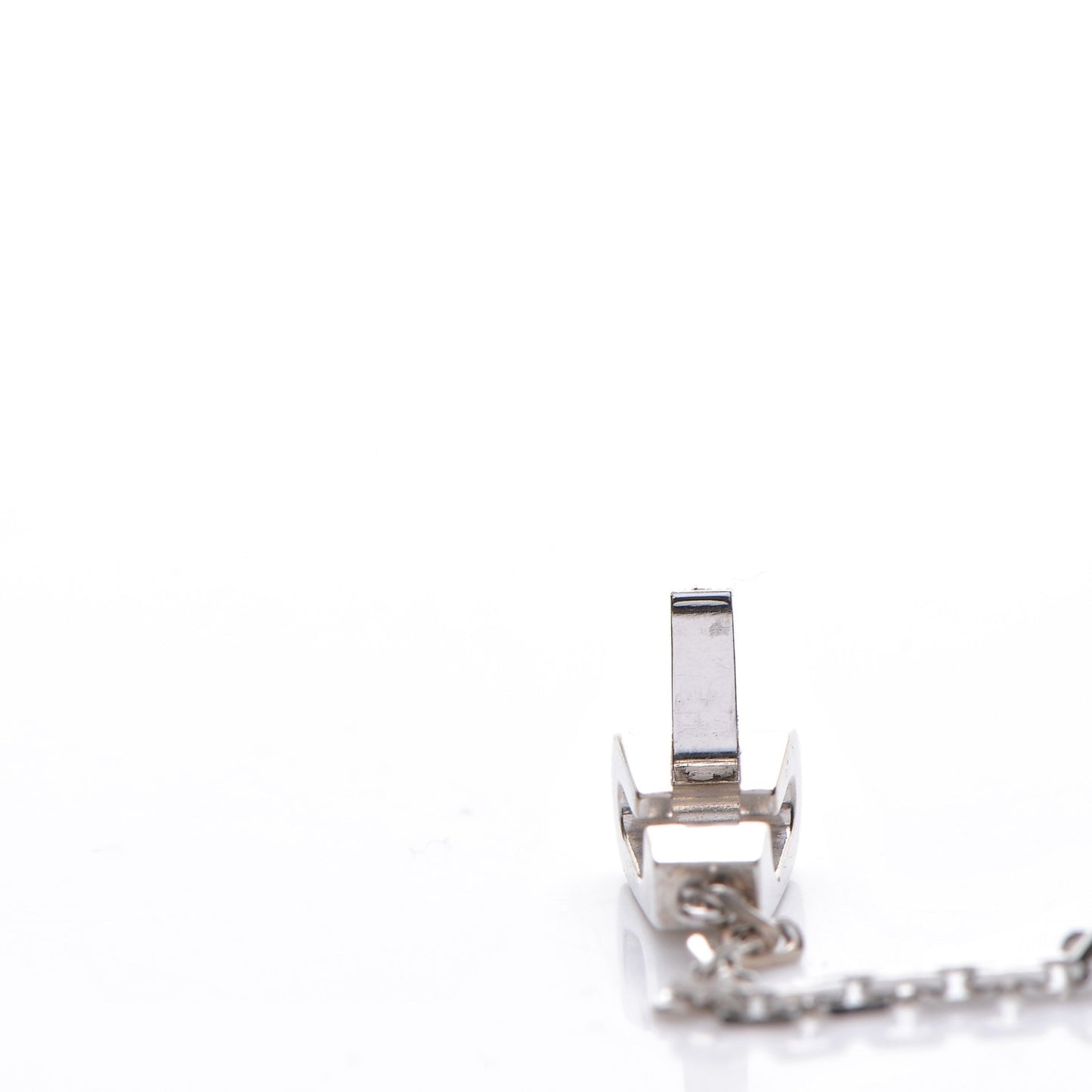 18K White Gold Diamond Lariat Slide Pendant Necklace