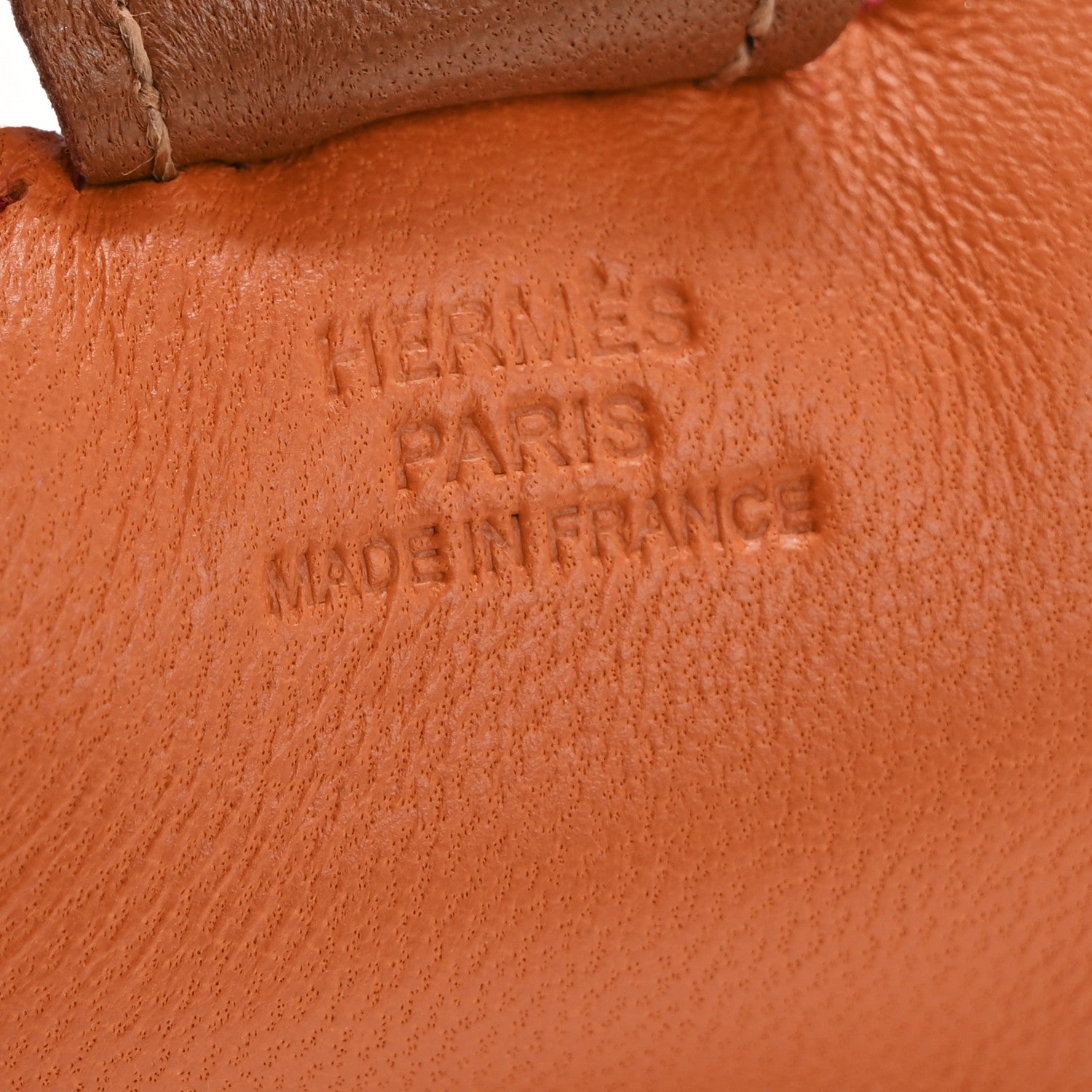 Hermes Milo Lambskin Grigri Rodeo Horse Bag Charm PM Orange Bougainvillea Gold Flamingo 3 of 3