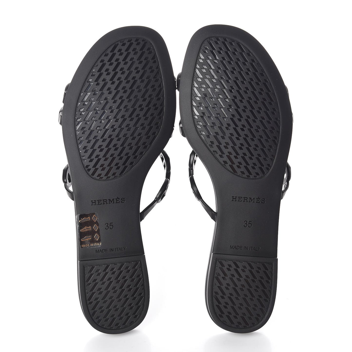 Rubber Chaine d'Ancre Rivage Sandals 35 Black