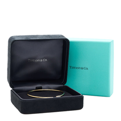 Tiffany 18K Yellow Gold Diamond Metro Wire Bracelet 4 of 4