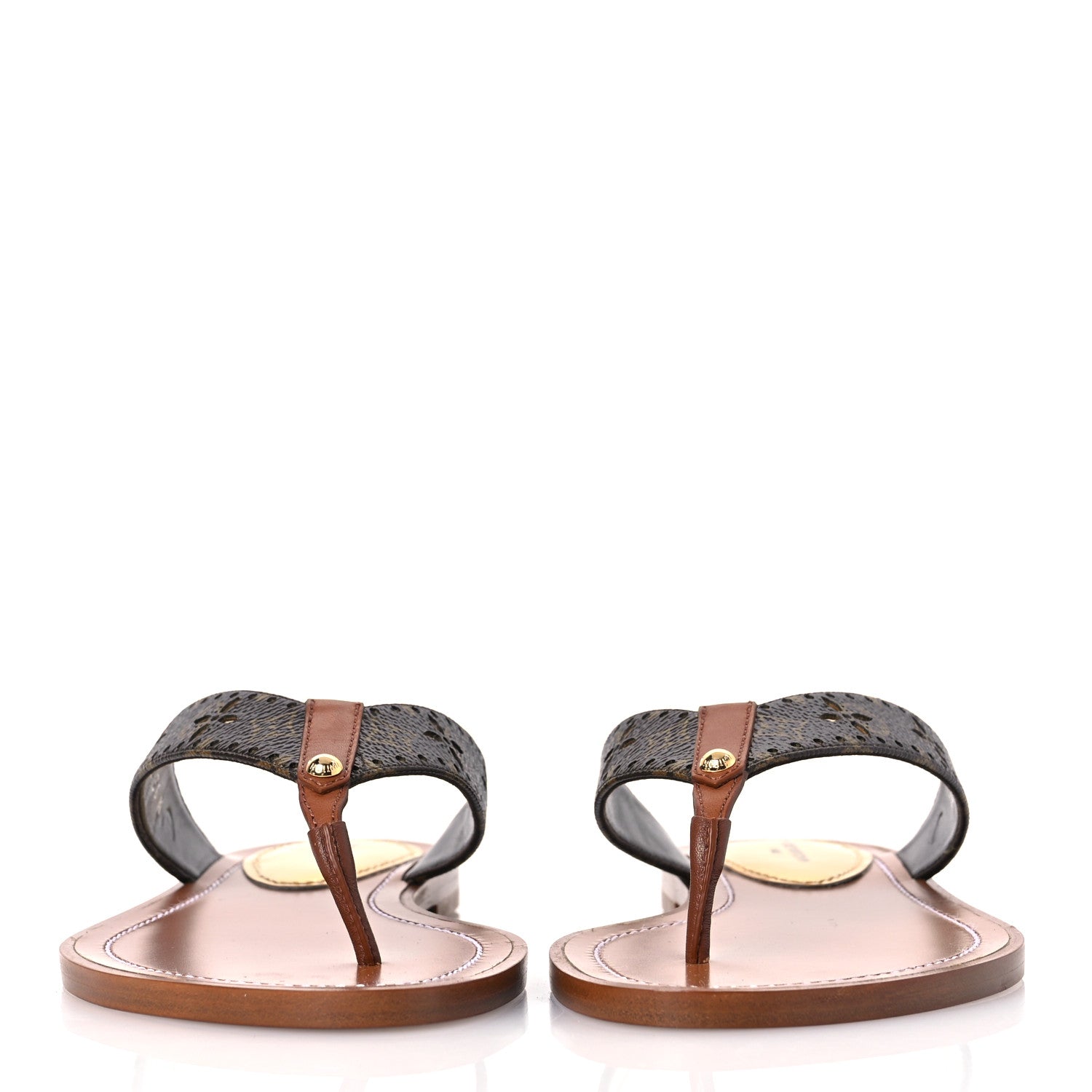 Louis Vuitton Monogram Sunny Flat Thong Sandals 36 Brown 3 of 13
