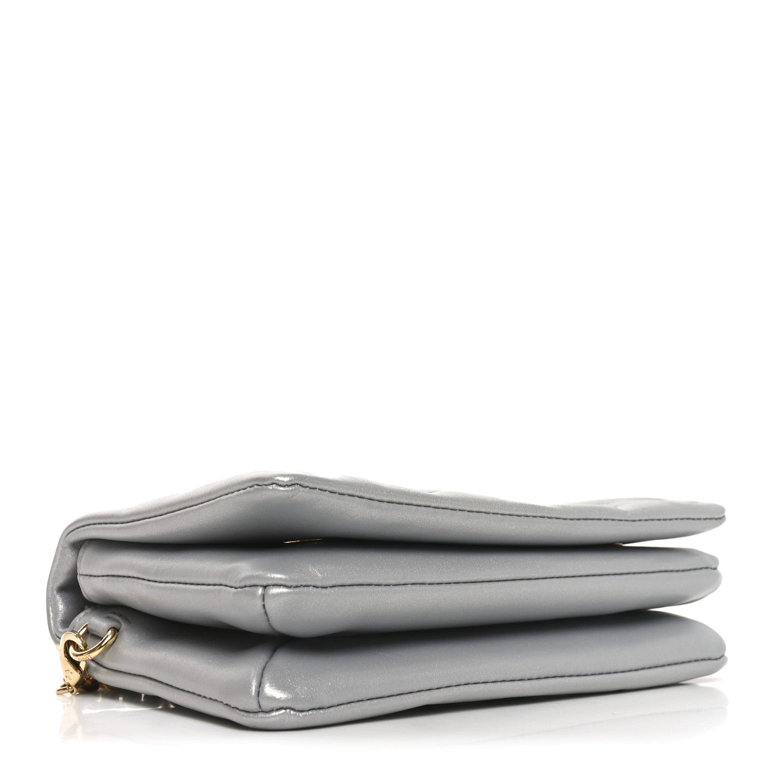 Louis Vuitton Metallic Lambskin Embossed Monogram Pochette Coussin Silver 5 of 19