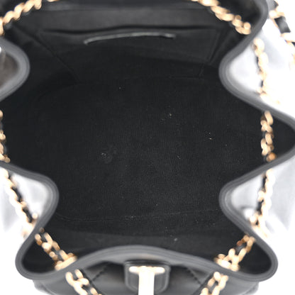 Chanel Lambskin Quilted Small Duma Drawstring Backpack Black 6 of 12