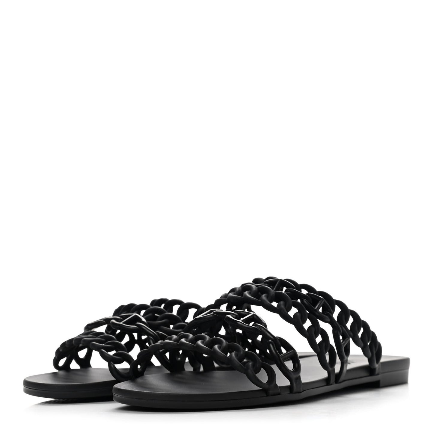 Rubber Chaine d'Ancre Nude Sandals 36 Black