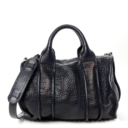 Alexander Wang Pebbled Lambskin Rocco Nickel Hardware Dark Blue 1 of 12