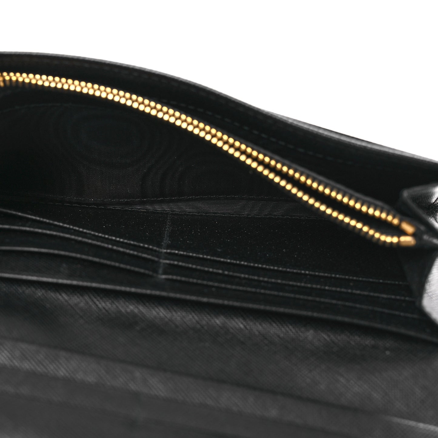 Saffiano Metal Continental Flap Travel Wallet Black