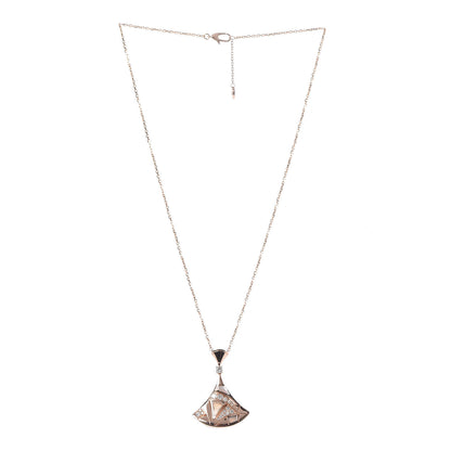 Bulgari 18K Rose Gold Diamond Mother of Pearl Divas' Dream Pave Pendant Necklace 3 of 6