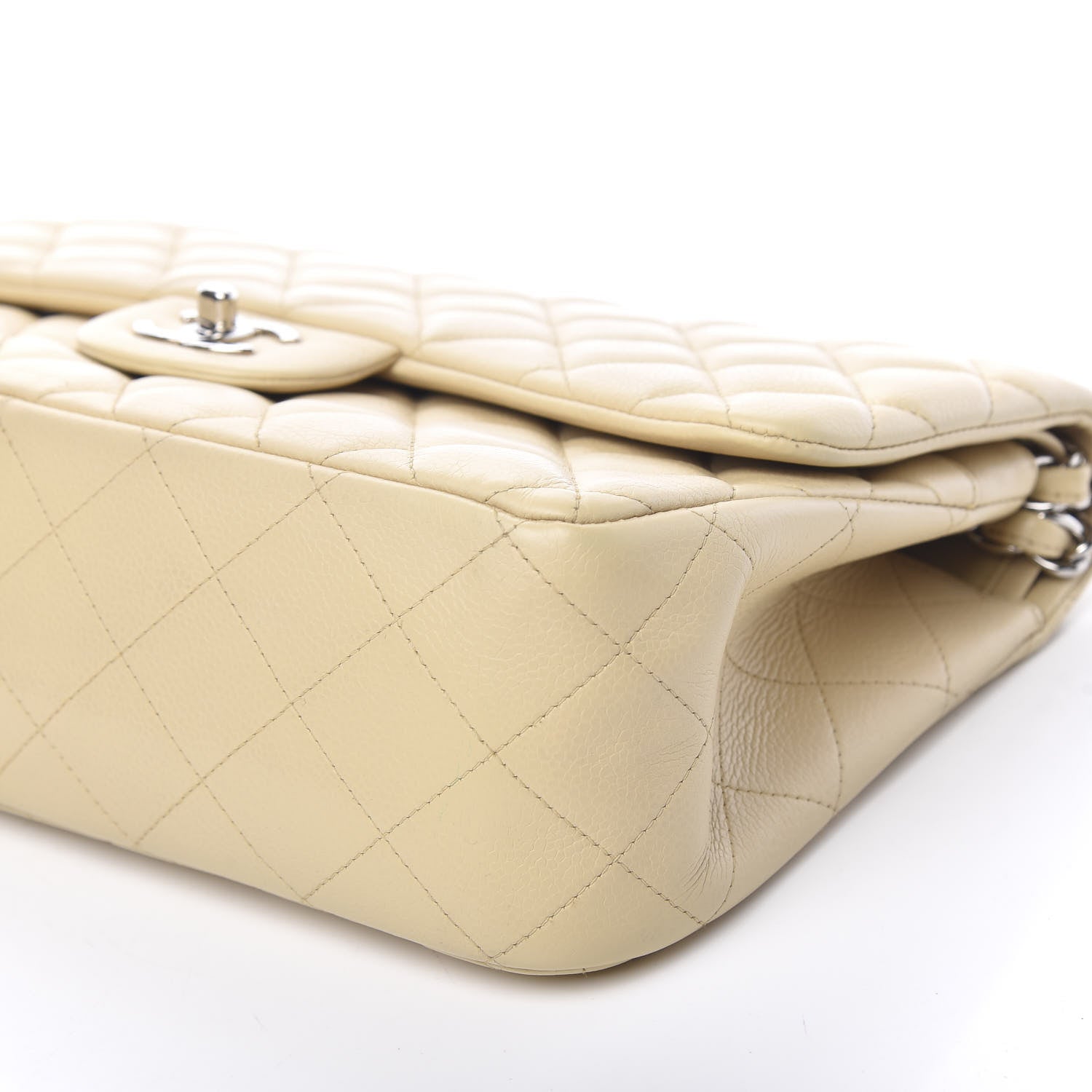 Chanel Caviar Quilted Jumbo Double Flap Beige Clair 8 of 18