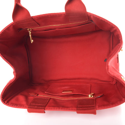 Prada Canapa Logo Shopping Tote Rosso 5 of 11