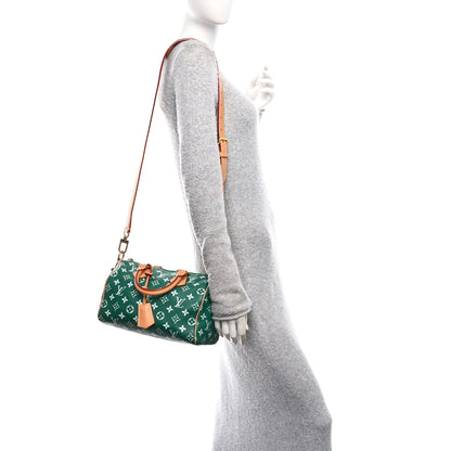 Louis Vuitton Calfskin Monogram Speedy P9 Bandouliere 25 Green 2 of 13