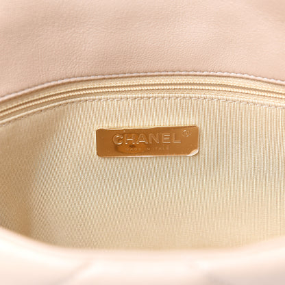 Chanel Lambskin Quilted Medium 19 Flap Light Beige 5 of 9