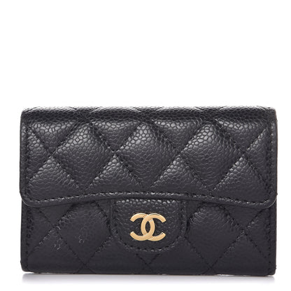 Chanel Caviar Quilted Flap Card Holder Black 1 of 9