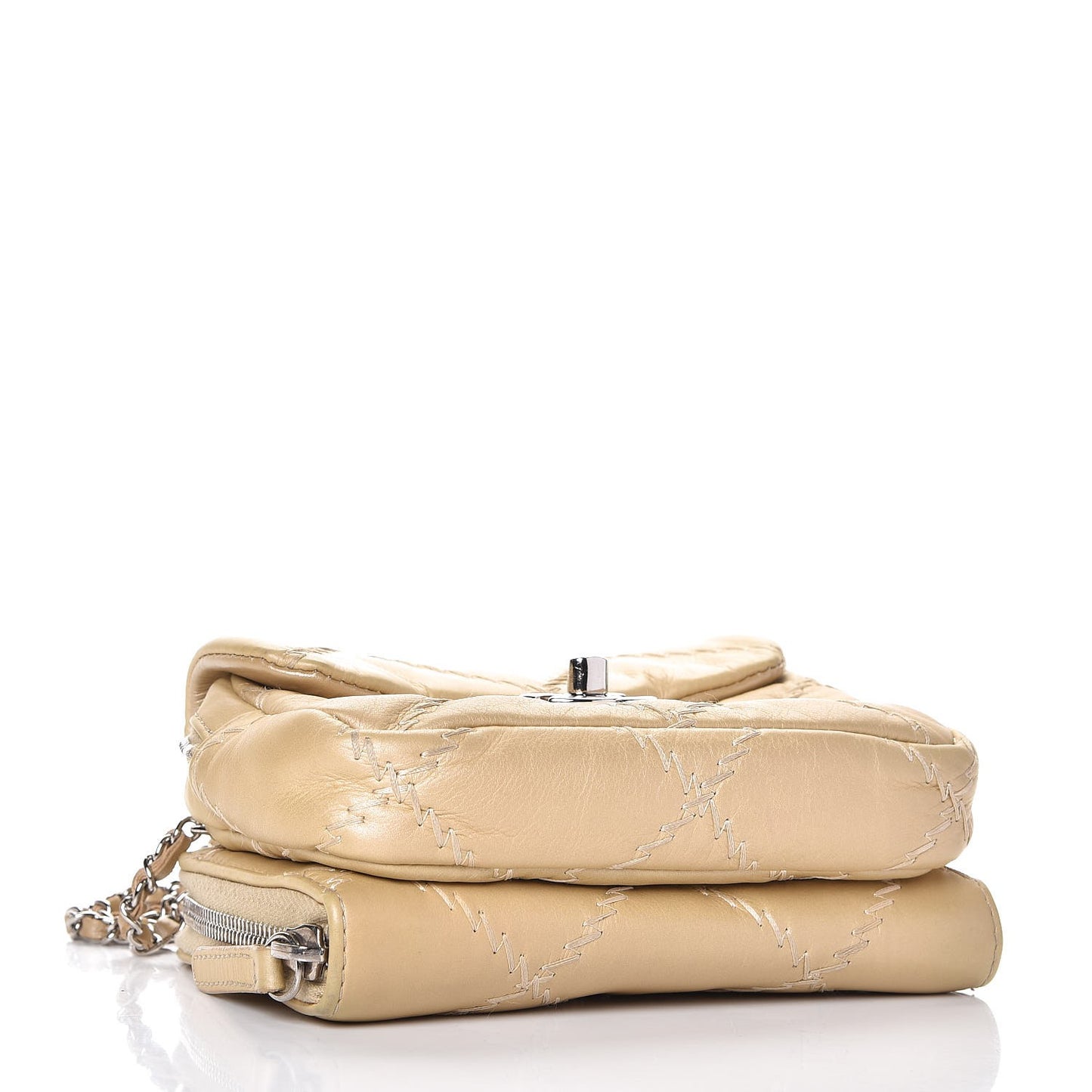 Calfskin Ultimate Stitch Mini Flap WOC Gold