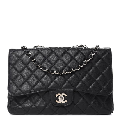 Chanel Caviar Quilted Jumbo Single Flap Black 1 of 11