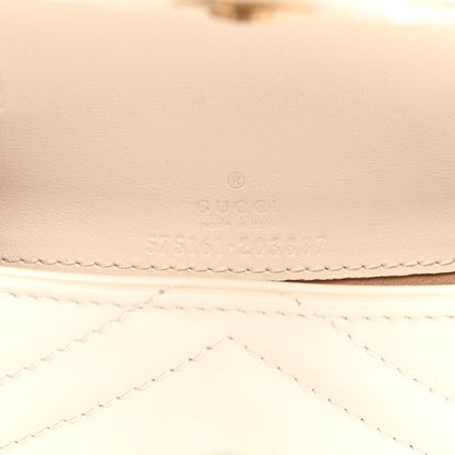 Gucci Calfskin Matelasse Heart GG Marmont 2.0 Coin Purse On A Chain Mystic White 6 of 9