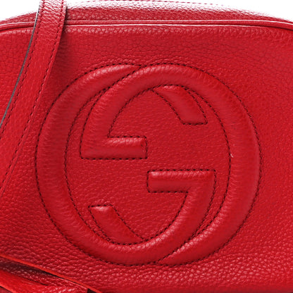 Gucci Pebbled Calfskin Small Soho Disco Bag Tabasco Red 9 of 12
